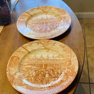 Vintage porcelain plates. Set of 2. Like new. English ironstone Staffordshire
